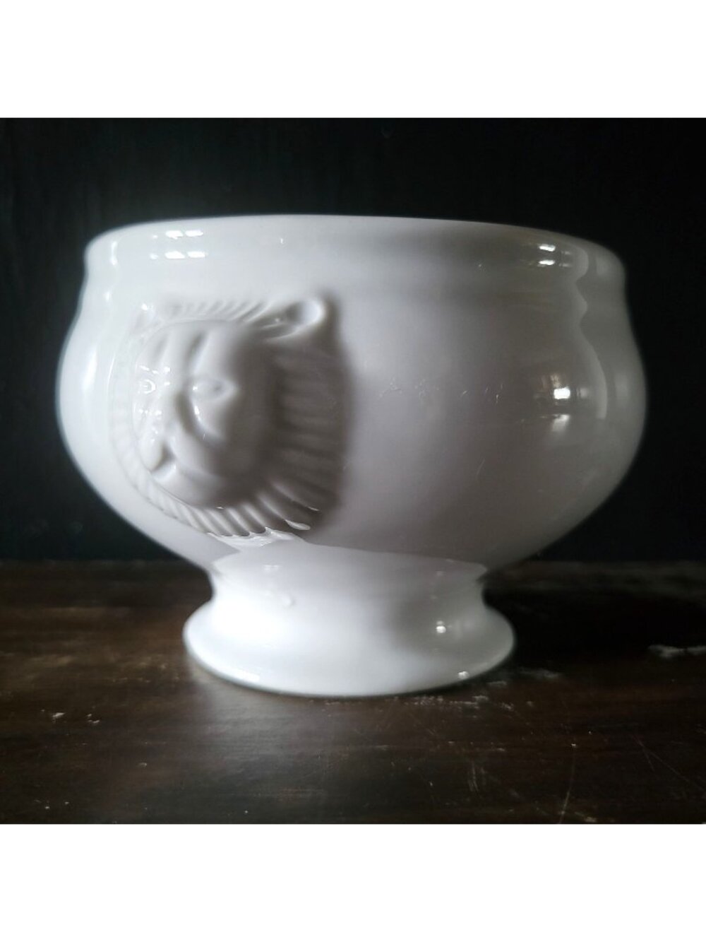 BIA Cordon Bleu White Porcelain Lions Head Soup Bowl 14 Oz
